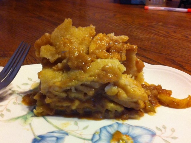 Slice of pie on a plate